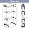 Collapsible Rolling Clothes Drying Rack