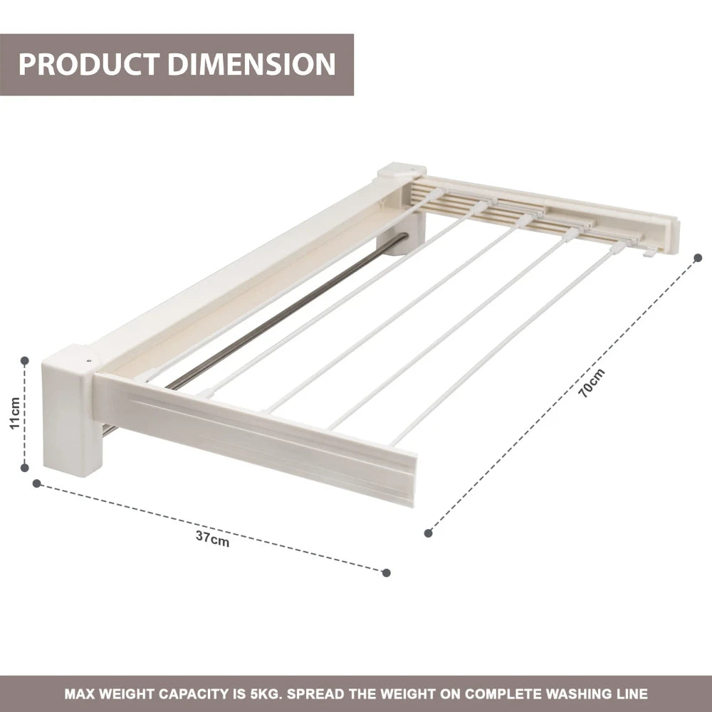 Wall Mounted Extendable Clothes Drying Rack