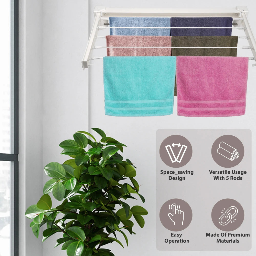 Wall Mounted Extendable Clothes Drying Rack