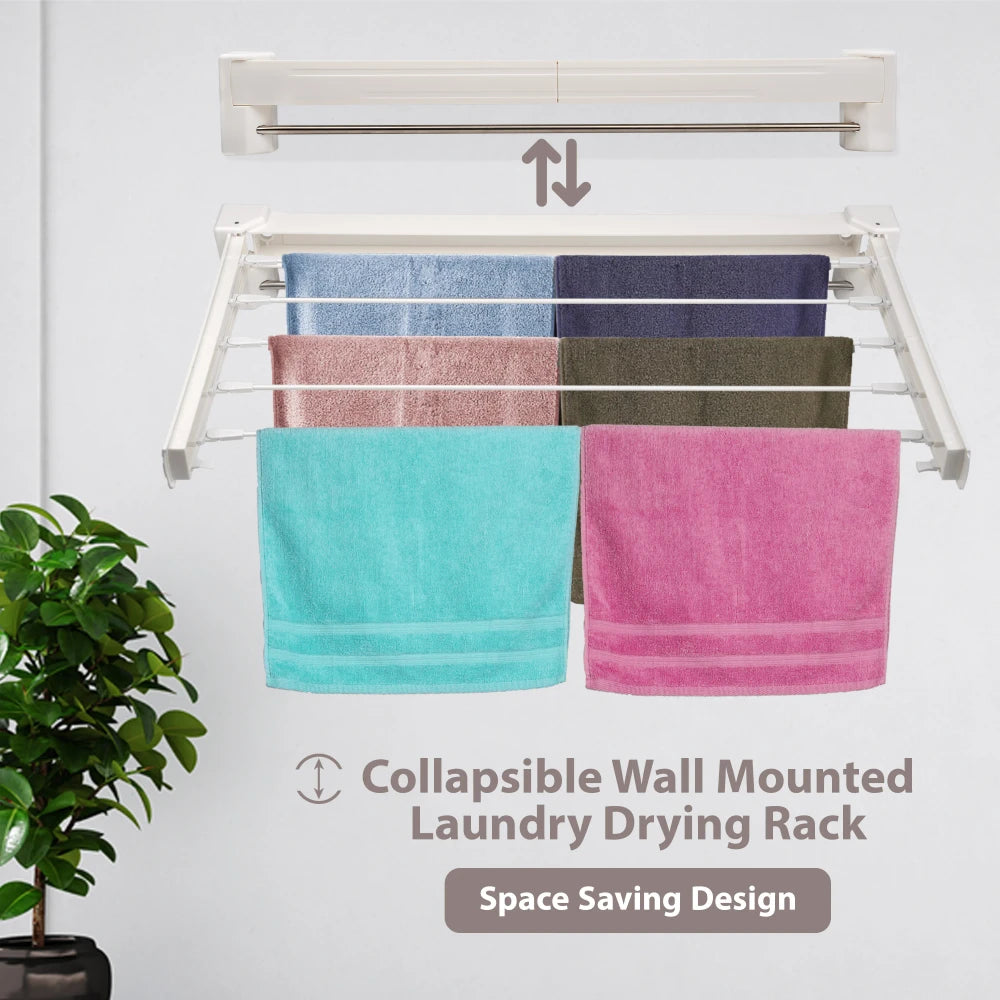 Wall Mounted Extendable Clothes Drying Rack