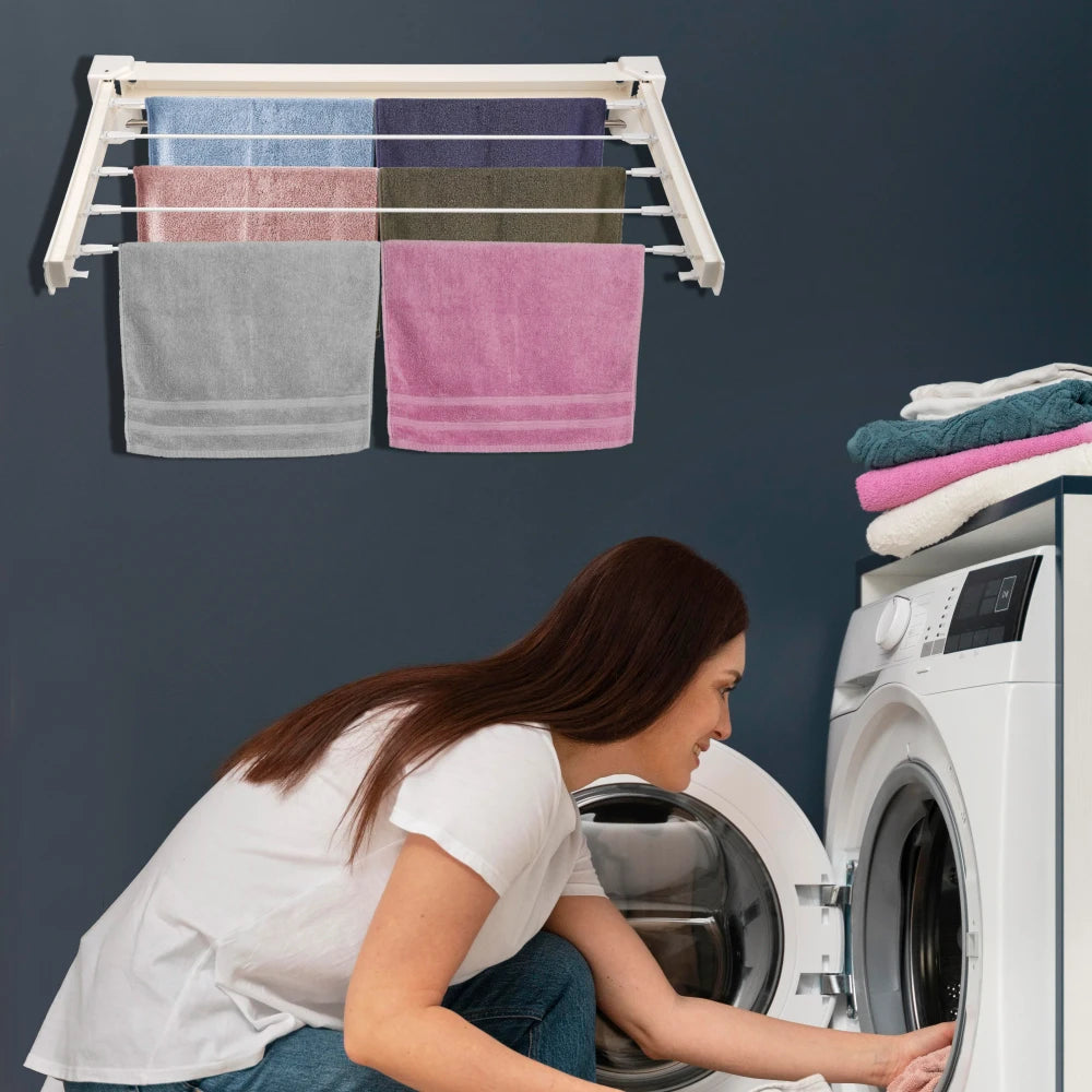 Wall Mounted Extendable Clothes Drying Rack
