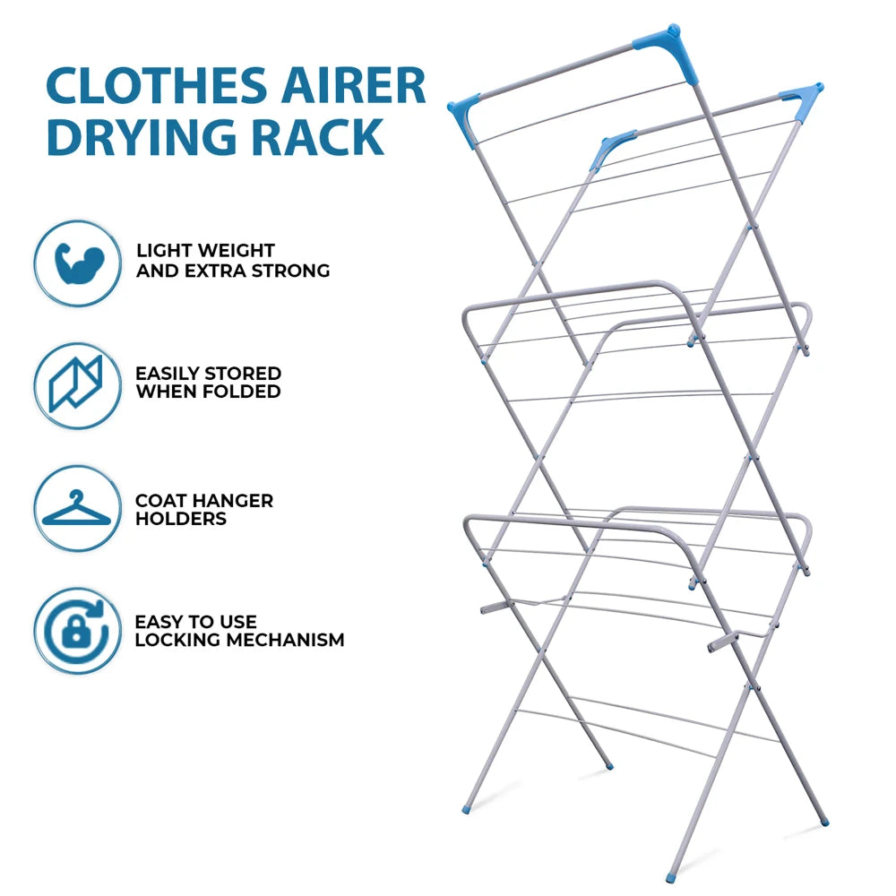 Foldable Tiered Laundry Drying Rack