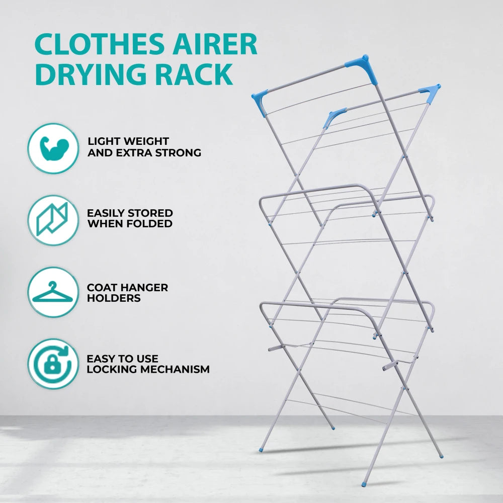 Foldable Tiered Laundry Drying Rack