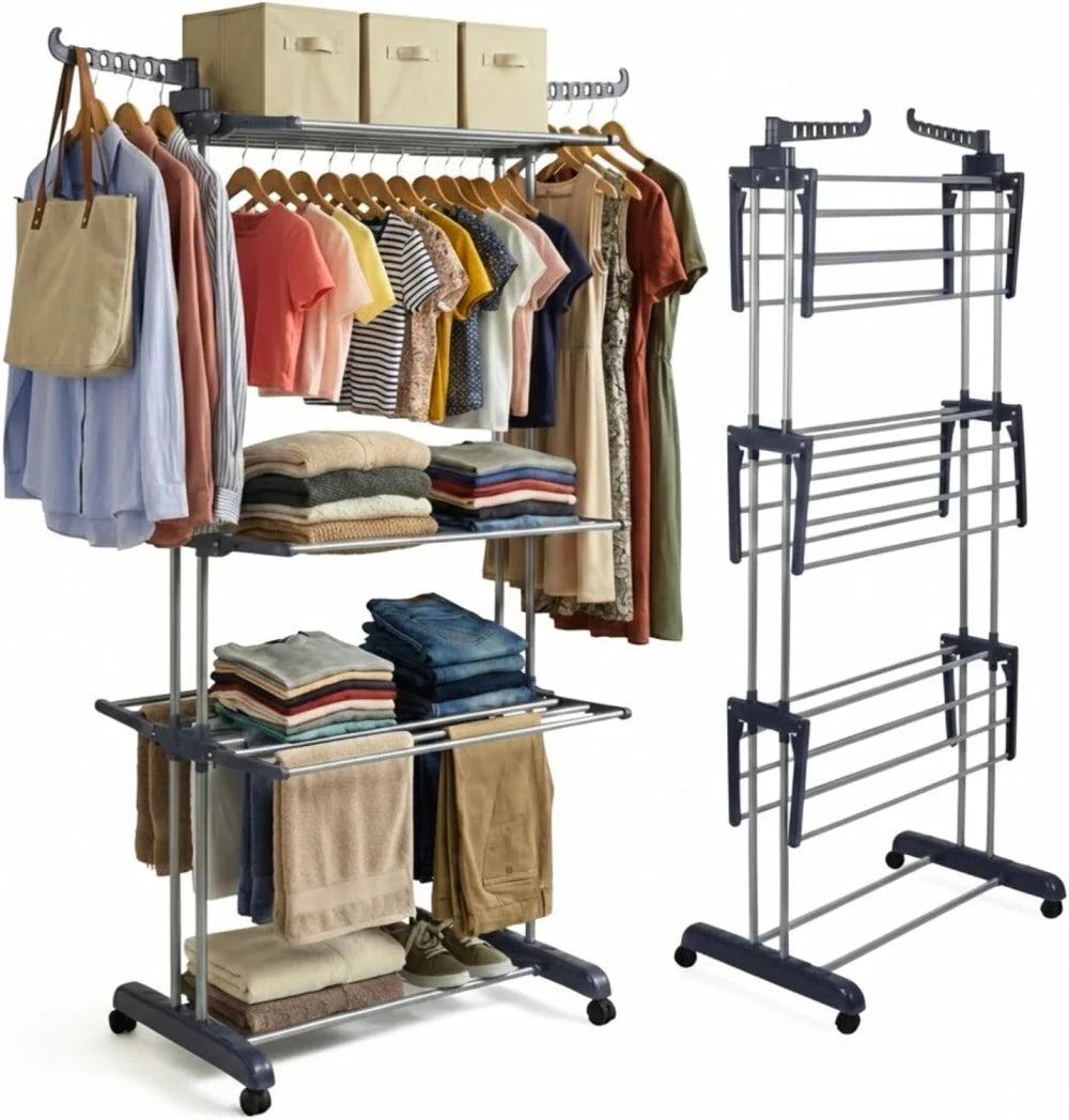 Foldable Tiered Clothes Airer