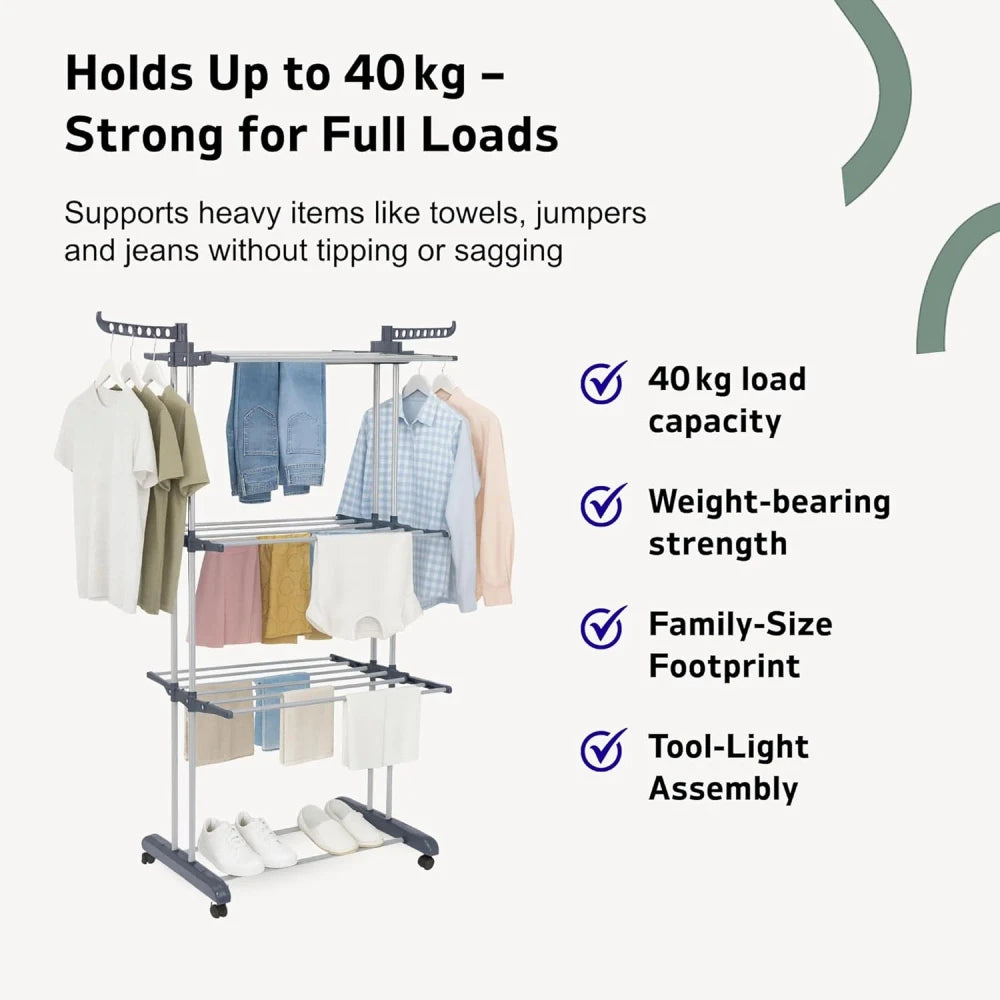 Foldable Tiered Clothes Airer