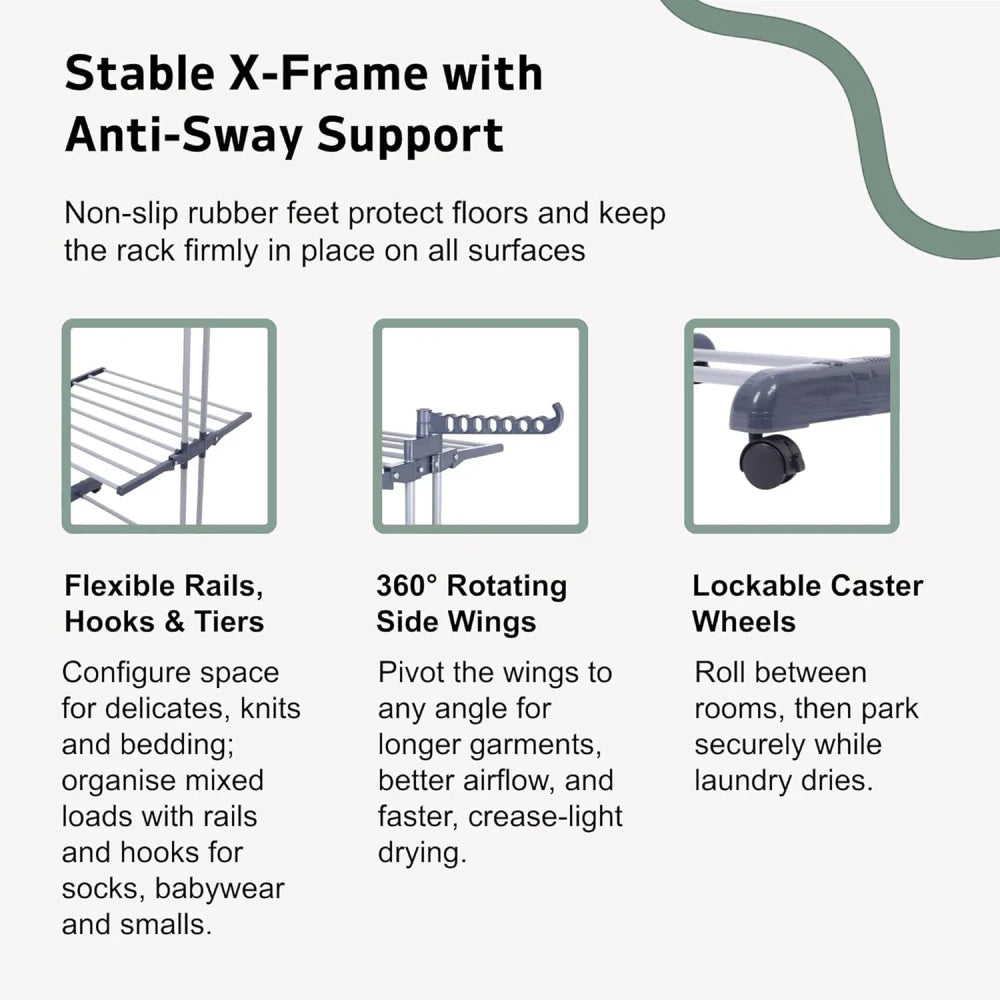 Foldable Tiered Clothes Airer