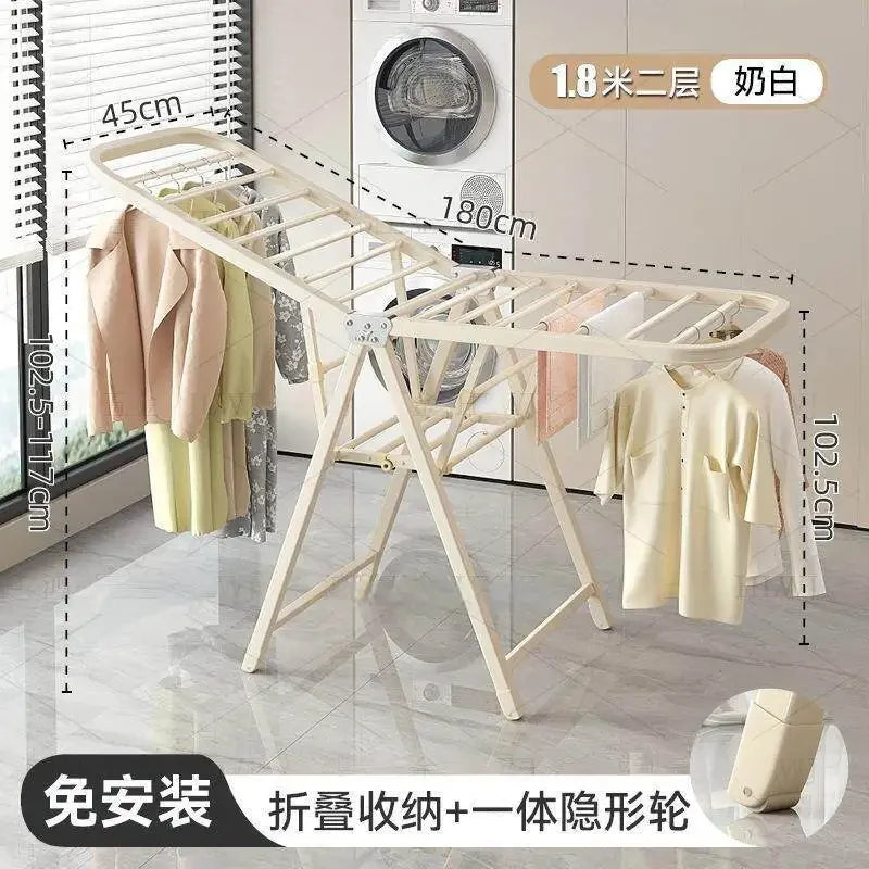 Folding Carbon Steel Clothes Drying Rack