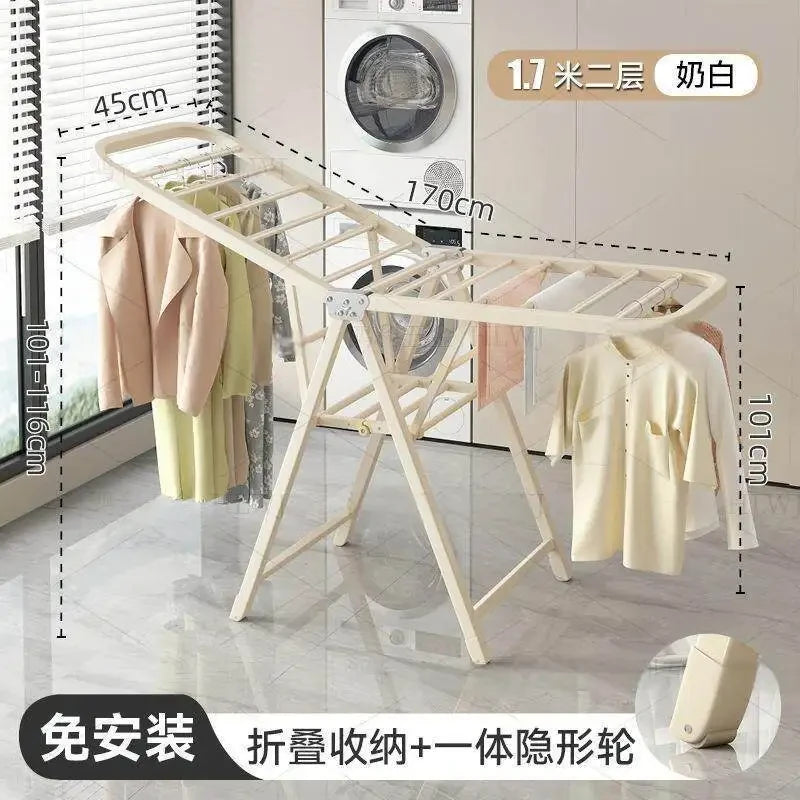 Folding Carbon Steel Clothes Drying Rack
