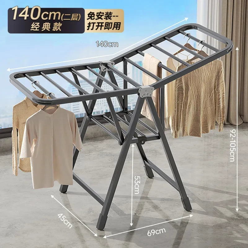 Folding Carbon Steel Clothes Drying Rack