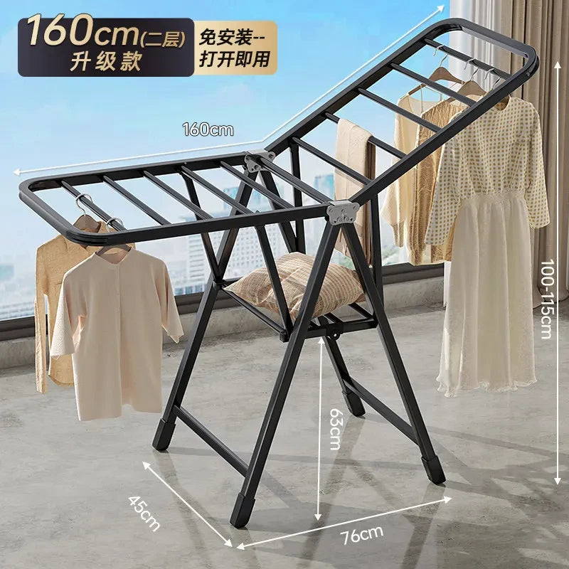 Folding Carbon Steel Clothes Drying Rack