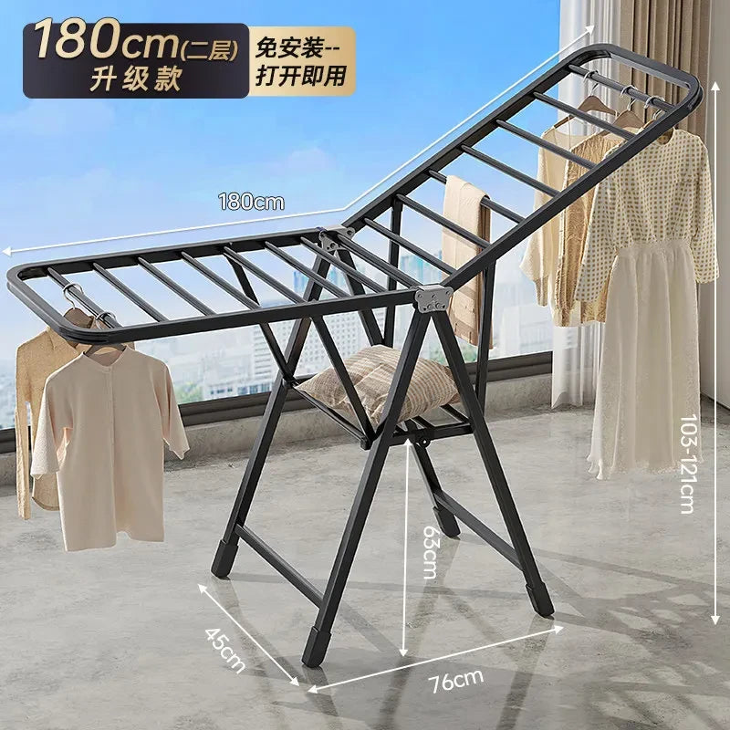 Folding Carbon Steel Clothes Drying Rack