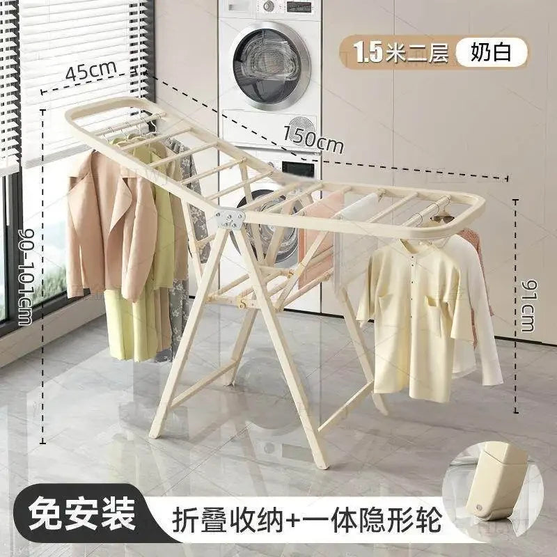 Folding Carbon Steel Clothes Drying Rack