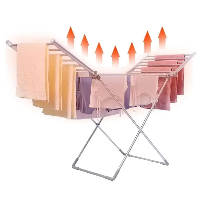Foldable Heated Electric Clothes Drying Rack