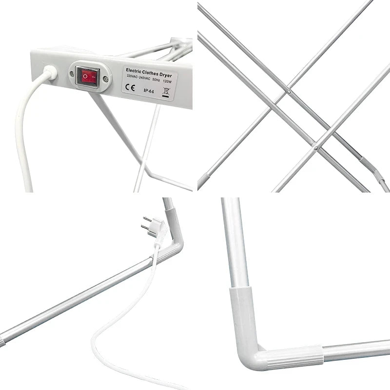 Foldable Heated Electric Clothes Drying Rack