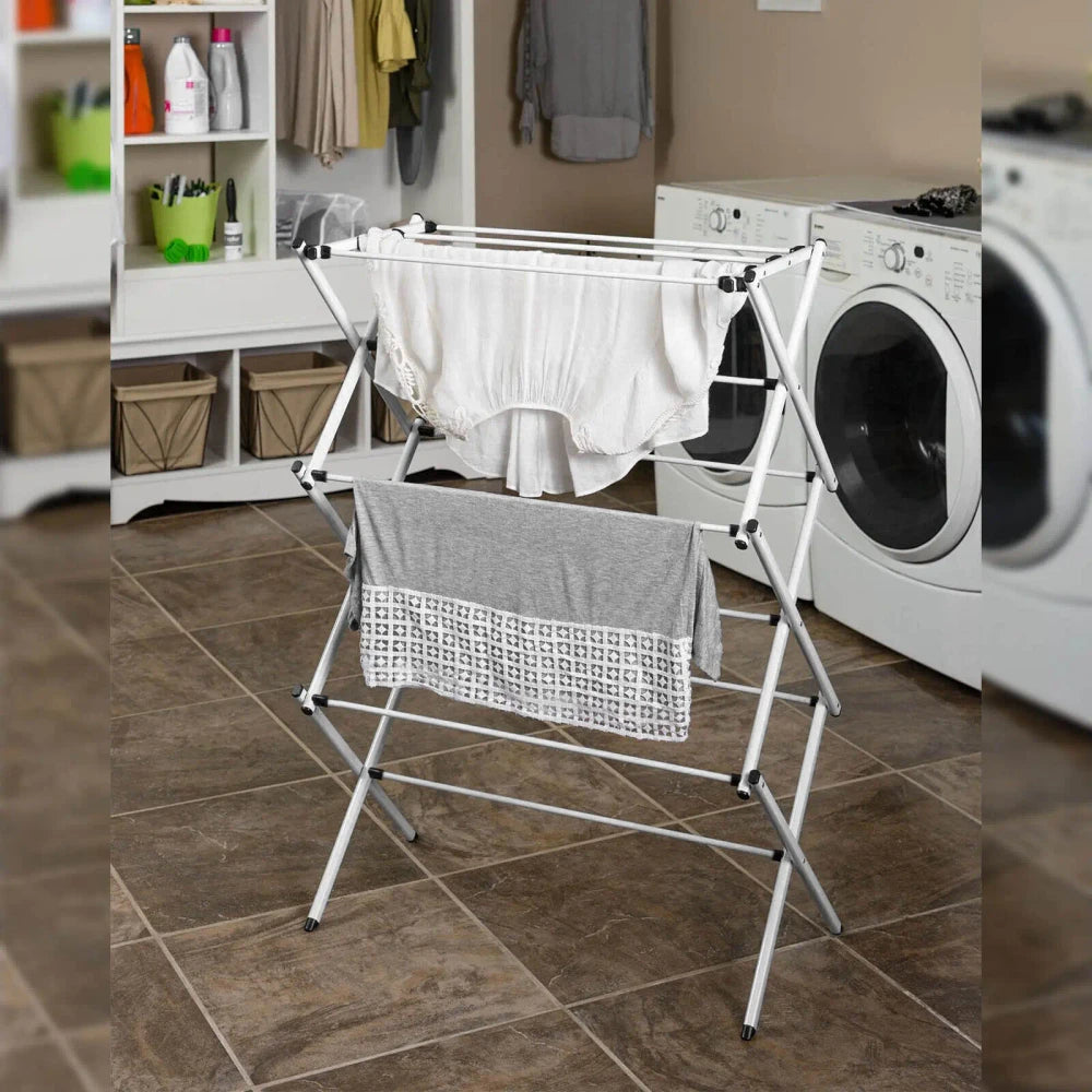 Foldable Tiered Clothes Drying Rack