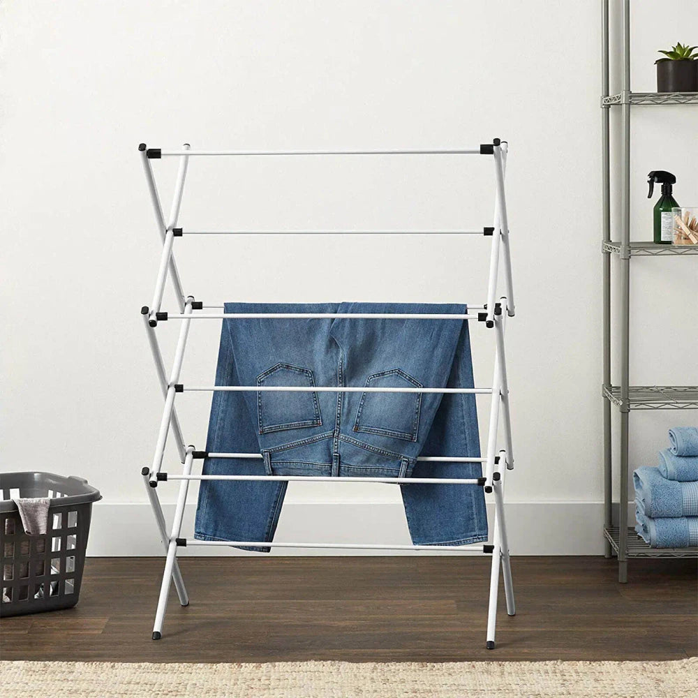 Foldable Tiered Clothes Drying Rack