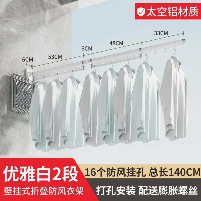 Foldable Wall Mounted Clothes Drying Rack