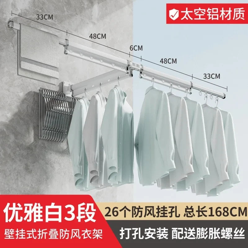 Foldable Wall Mounted Clothes Drying Rack