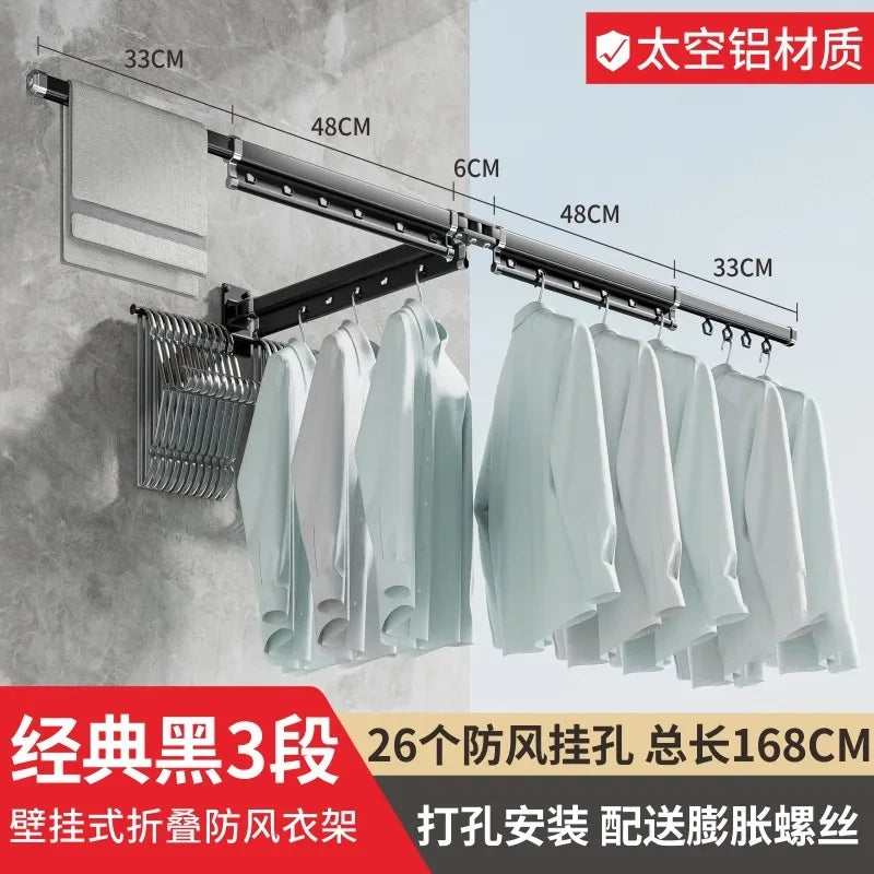 Foldable Wall Mounted Clothes Drying Rack