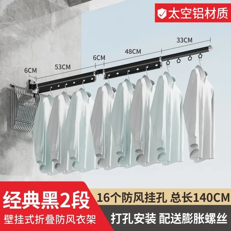 Foldable Wall Mounted Clothes Drying Rack