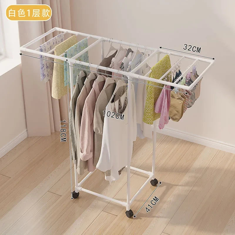 Rolling Clothing Drying Rack