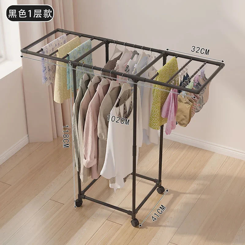 Rolling Clothing Drying Rack