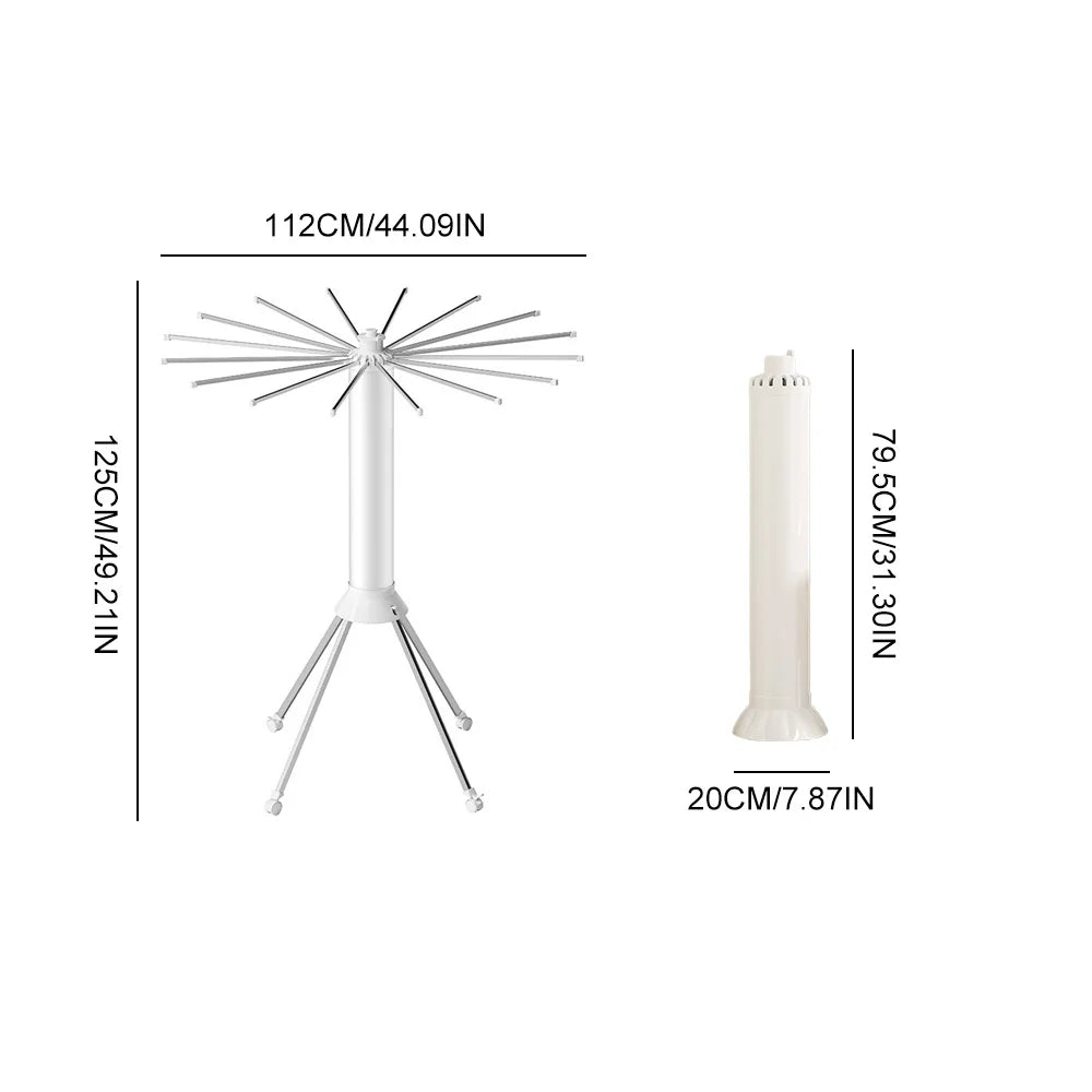 360° Rotating Octopus Clothes Drying Rack Foldable with Wheels Multifunctional Lightweight Portable Laundry Drying Hanger for Home Balcony Clothes Towel Rod