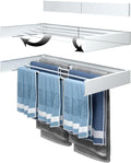 Groundlevel Energy Saving Wall Mounted Clothes Drying Airer, Sleek White