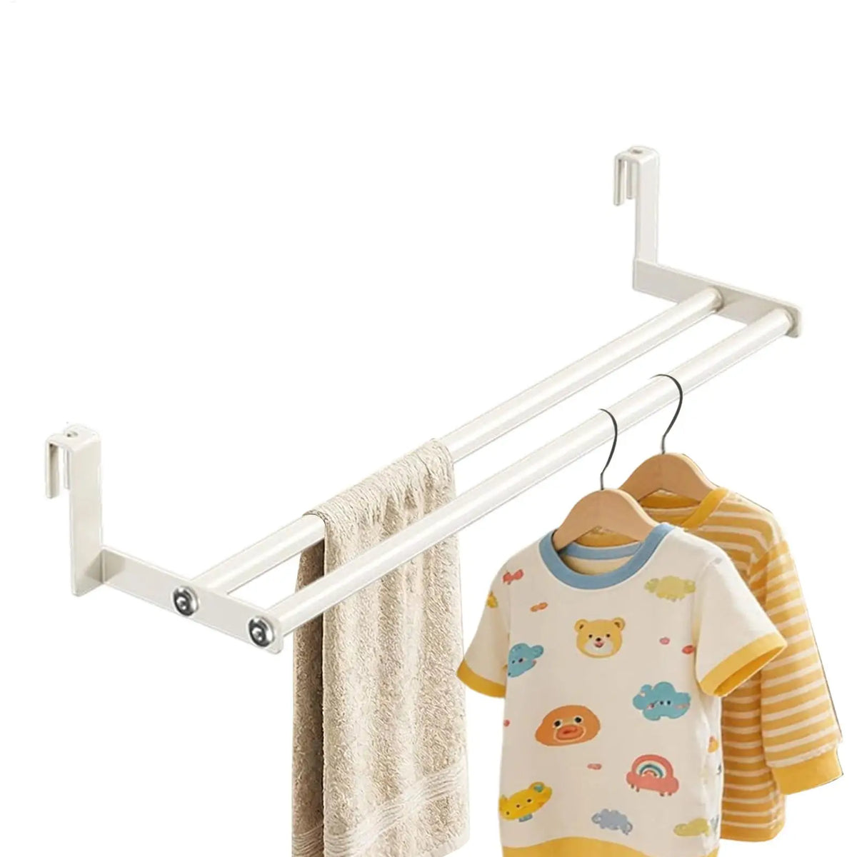 Wall Mounted Drying Rack Heavy Duty Space Saving Towel Hanger Laundry Clothes Airer for Radiator Heater for Bedroom Bathroom