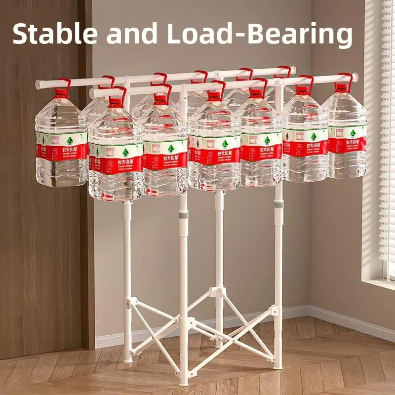 Space-Saving Indoor Clothes Drying Rack Free-Standing Balcony Design Retractable for Quilt Hanging Small Apartment Friendly