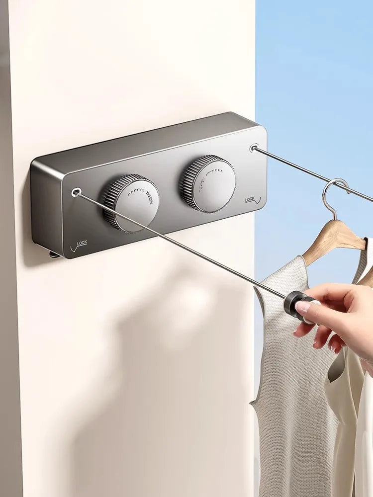 Retractable Clothesline Collection Laundry Extendable Wall Clothesline Clothes Hanger Retractable Clothes Horse Drying Rack Line